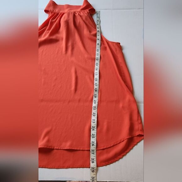J. Crew Orange Turtle Neck Tie Top Size 10 Tall NWT - Picture 6 of 9